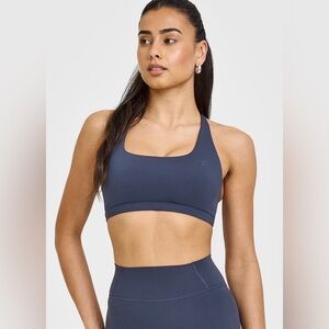 Oner Active TIMELESS SQUARE NECK SPORTS BRA True Blue Size Medium